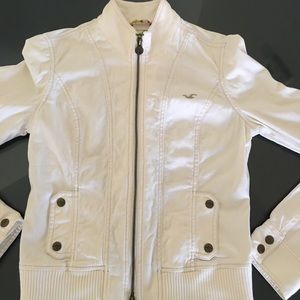 Hollister Cream Moto Jacket